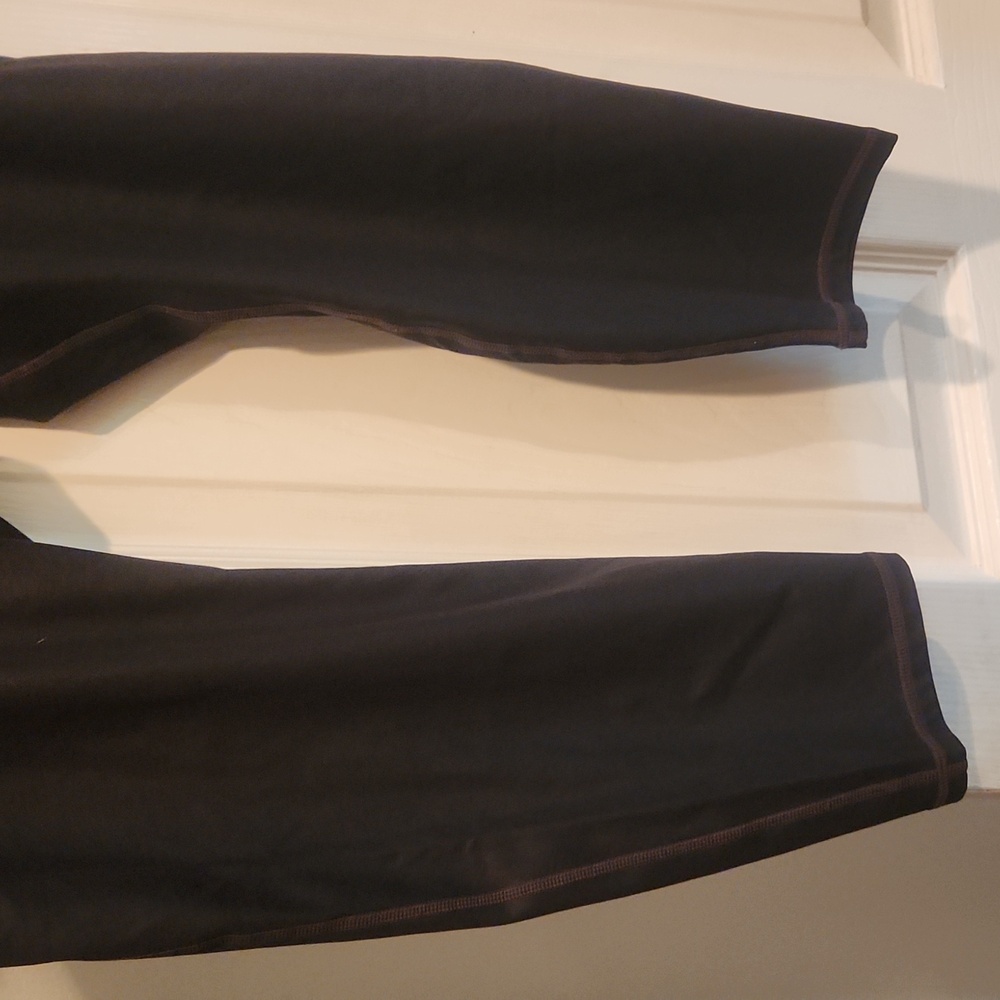 Fabletics 3x Faux Leather Pleather Crop Active Leggings Activewear - Picture 2 of 11